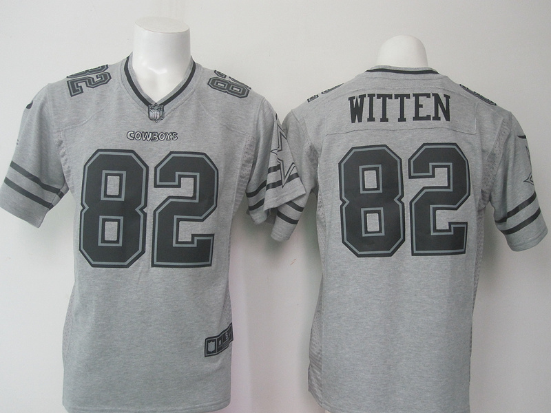 Dallas Cowboys 82 Jason Witten Gray Gridiron Gray Nike Limited Jersey